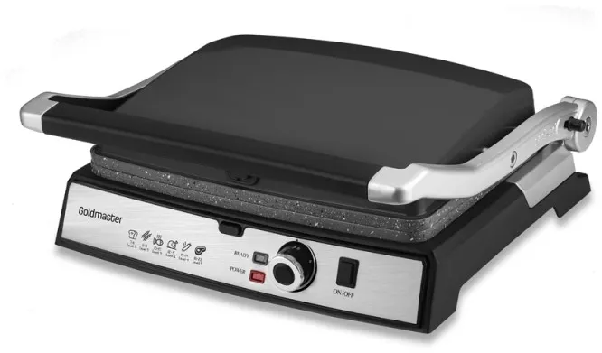 Gratar electric Goldmaster Tostmix GM-7450S 2000W 5 trepte putere