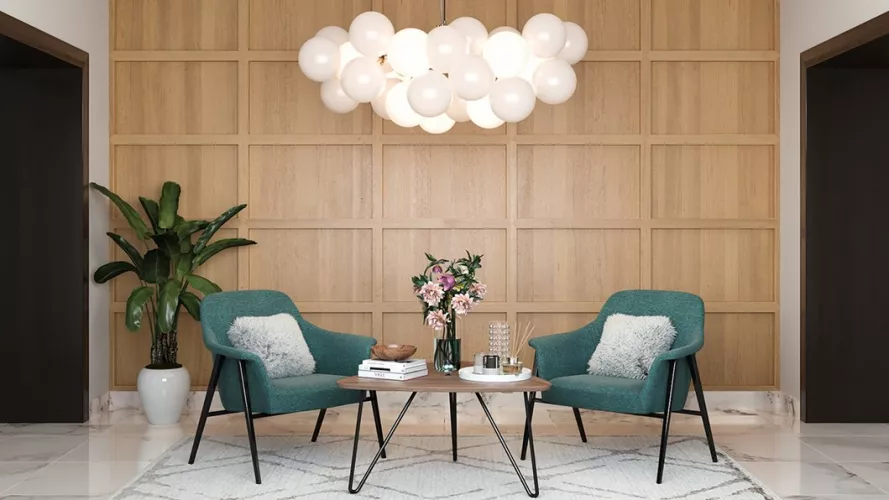 Masuta de cafea Rivet triunghiulara din lemn maro 40 6 x 83 05 x 81 02 ...