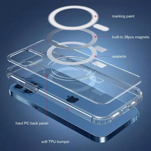 Husa BestCase comp Cu Apple iPhone 13 Pro Max Blue Leopard Pattern SLIM 1.5MM MagSafe comp Anti Shock MAS 1039