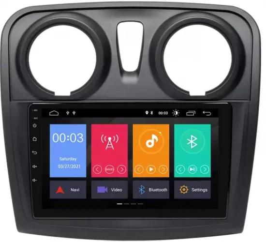 Navigatie Dedicata Dacia Lodgy cu Android - 2+32 GB - slot SIM 4G - Octa Core Radio DSP GPS USB RDS Bluetooth Internet WiFi Dual Zone Displa