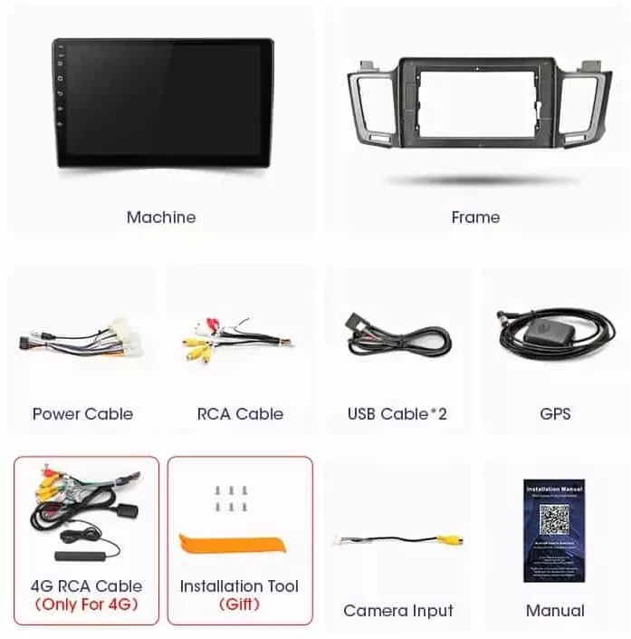 Navigatie Dedicata Toyota RAV4 2012-2018 cu Android - 6+128 GB - slot SIM 4G - Octa Core Radio DSP GPS USB RDS Bluetooth Internet WiFi Mir