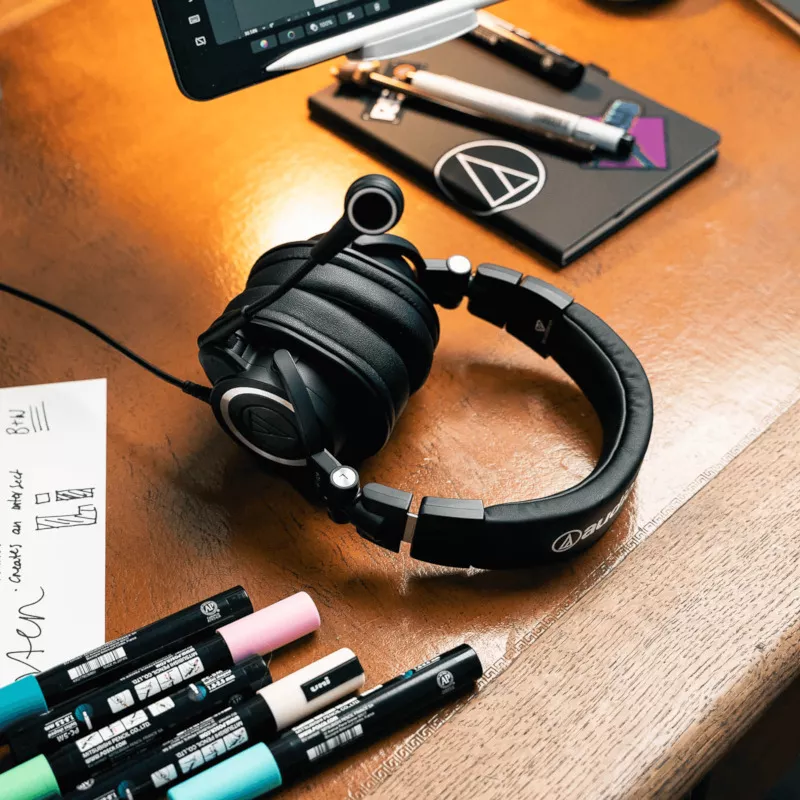 Casti Audio-Technica Over-Ear ATH-M50xSTS-USB Digital Black