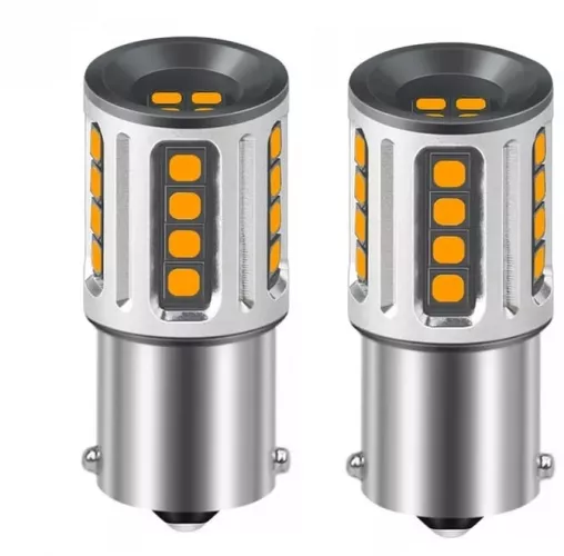 Set de 2 Becuri led auto Xentech Light 24 Smd 3838 PY21w 30w/bec portocaliu