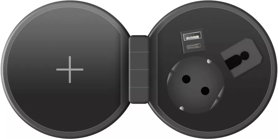Conector Incorporat Ascuns + Usb + Type-c + Incarcator Wireless EV3670