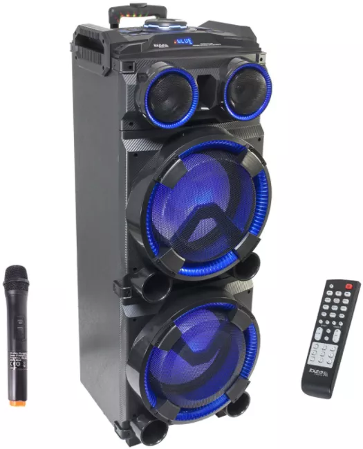 Boxa Profesionala Portabila Ibiza 2 X 12 Inch/30 Cm Bluetooth Aux Usb ...