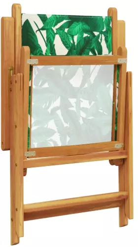 VidaXL Scaune de gradina rabatabile 8 buc. textil verde/lemn masiv ...