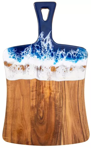 Tocator Ocean Wave lemn Acacia Rasina Epoxidica Lucrat Manual SELERIS®