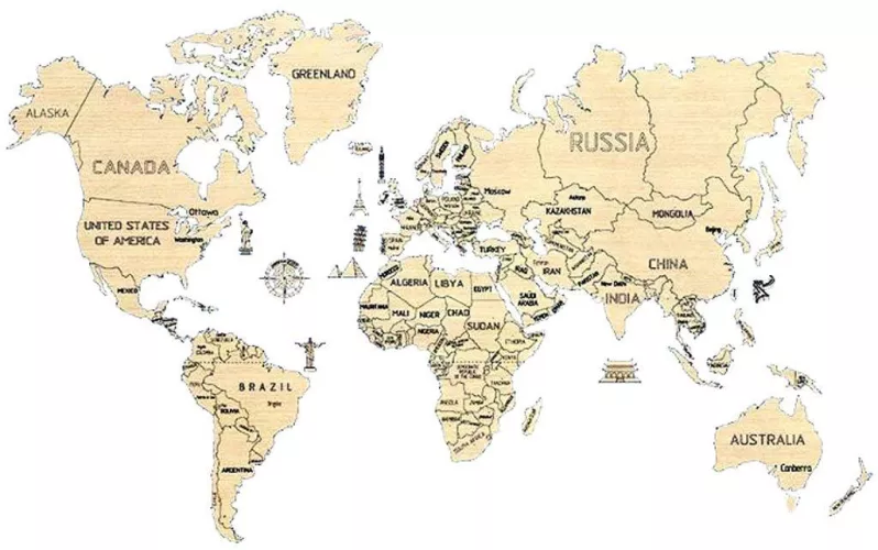 Ravensburger 12339 3D Puzzle World Map XXL 180 Pieces