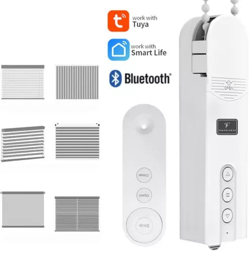 Motor Smart TrendiShop® Pentru Jaluzele Rolete Wifi Programabil Cu Acumulator Zigbee Tuya Smart Home 4 Adaptoare Usor de Instal