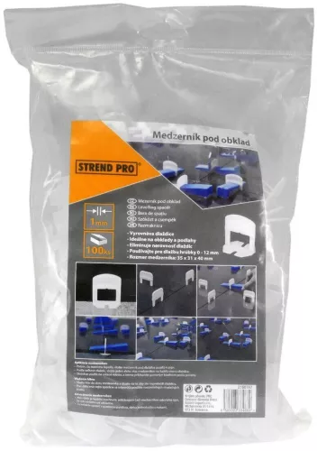 Set distantiere pentru nivelare si aliniere a placilor ceramice 1000 buc 1 mm Strend Pro