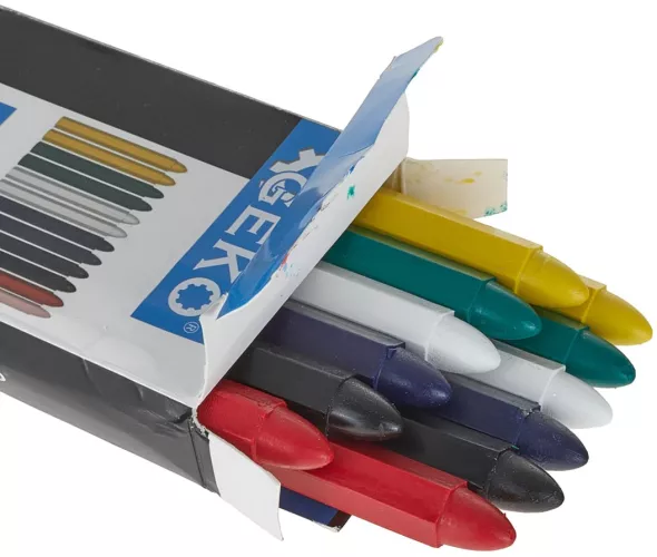 Set creta rezistenta pentru marcare anvelope multicolor 12 elemente Geko G29044