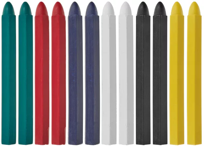 Set creta rezistenta pentru marcare anvelope multicolor 12 elemente Geko G29044