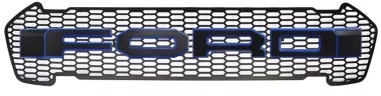 Grila radiator negru mat cu contur albastru leduri portocalii Ford ...