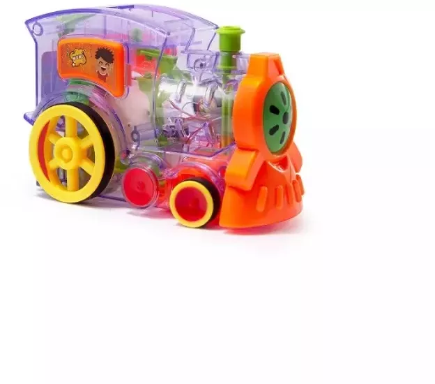Joc domino cu locomotiva joc de sunete si lumini 80 de piese Gonga® Transparent