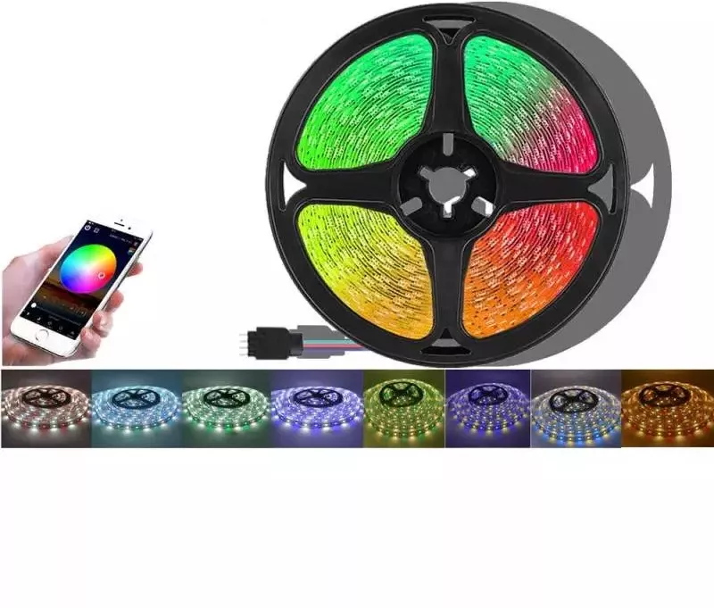 Kit Banda LED 5050 RGB SIKS® Wi-Fi Interior IP20 Control Din Telefon