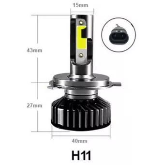 Kit bec LED H8 H9 H11-10000lm -72W KRU025
