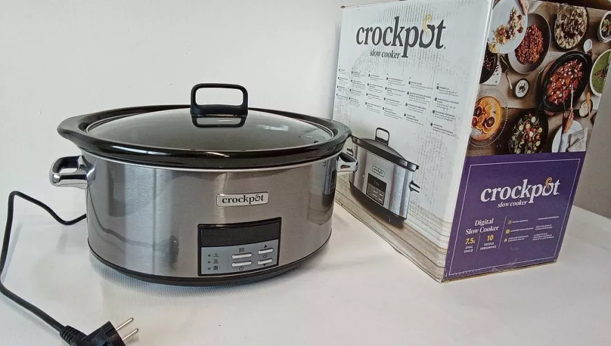 Crockpot AutoStir Digitaal langzame kooktoestel voor alle soorten recepten, 5,7 l (6 porties) | 240 W | roestvrij staal [CSC012X Crockpot AutoStir Digitaal langzame kooktoestel voor alle soorten recepten, 5,7 l (6 porties) | 240 W | roestvrij staal [CSC012X