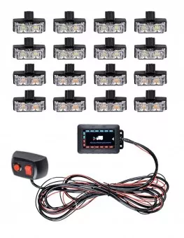 STROBOSCOAPE LED LUMINA Galbena 16 mini proiectoare generatie III