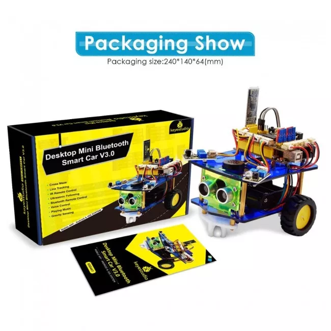 Robot Desktop Mini Bluetooth Smart Robot Car Kit V3.0 Arduino 10n_new ...