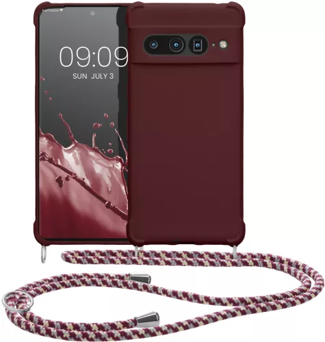 Bumper kwmobile pentru Google Pixel 7 Pro Silicon Visiniu 59967.187