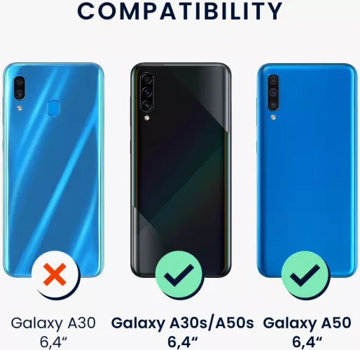 Bumper kwmobile pentru Samsung Galaxy A50 Silicon Verde 49962.78