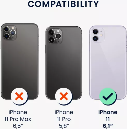 Husa Kwmobile pentru Apple iPhone 11 Multicolor Lemn/Silicon 49799.19