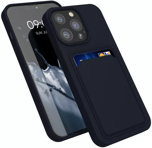 Husa kwmobile pentru Apple iPhone 13 Pro Silicon Albastru 55969.17