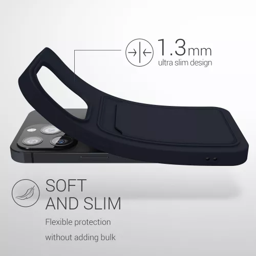Husa kwmobile pentru Apple iPhone 13 Pro Silicon Albastru 55969.17