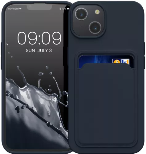 Husa Kwmobile pentru Apple iPhone 14 Albastru Silicon 59112.17