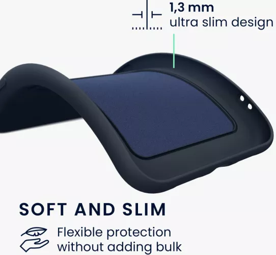Husa Kwmobile pentru Apple iPhone 14 Albastru Silicon 59112.17