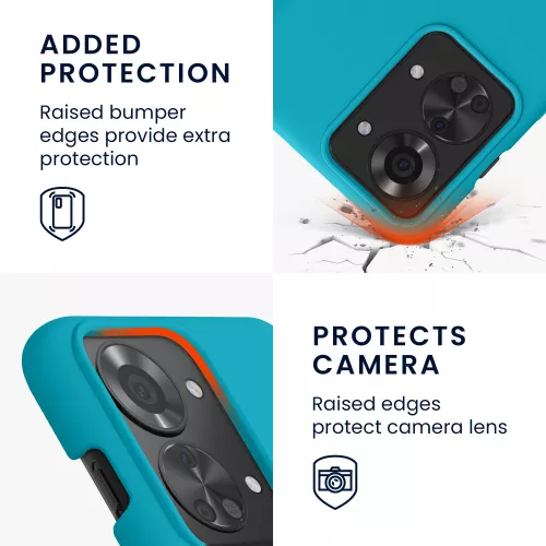 Husa kwmobile pentru OnePlus Nord 2T Silicon Albastru 58764.205