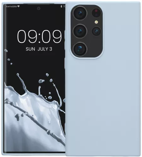 Husa kwmobile pentru Samsung Galaxy S23 Ultra Silicon Albastru 60284.58