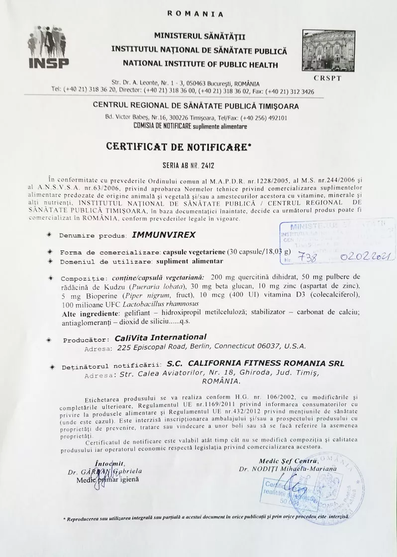Complex Antiviral cu Quercitina Vitamina D Zinc si Lactobacilus Immun ...