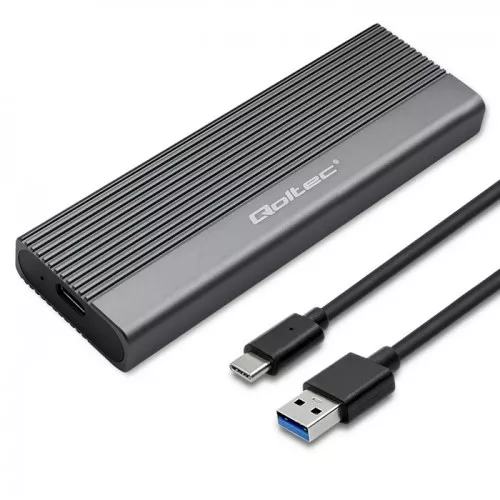 SSD Rack Qoltec M.2 SATA NGFF USB-C Type C super speed 52267