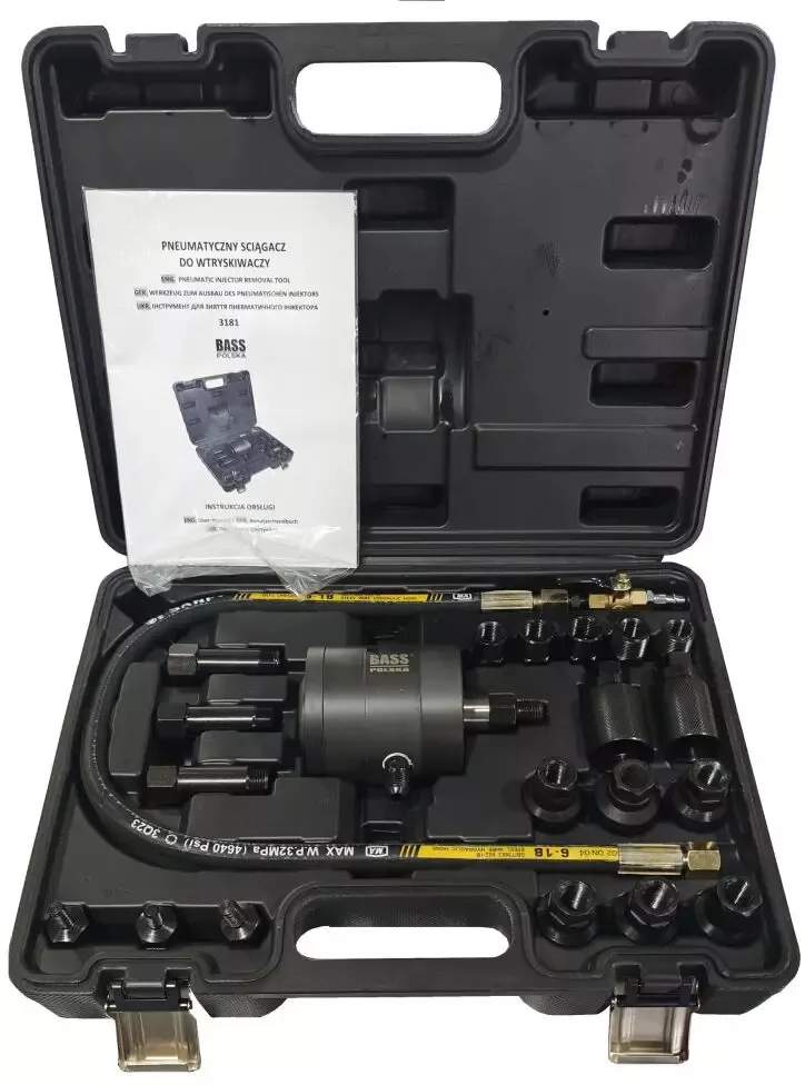 Trusa extractor pneumatic pentru injectoare Bass Polska 3181