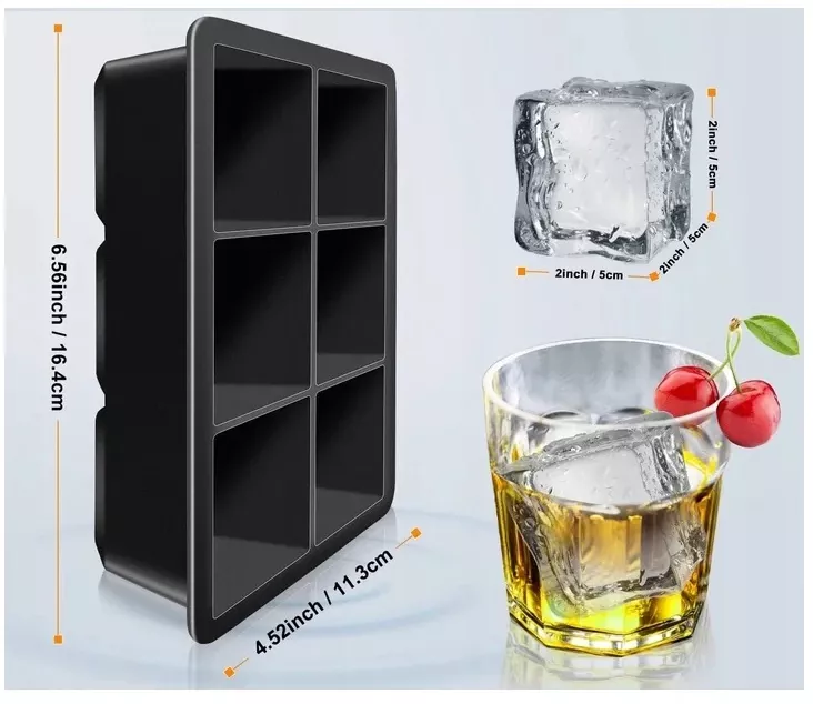 Set 2 forme din silicon pentru cuburi de gheata XXL - Cub + Bile Gonga ...