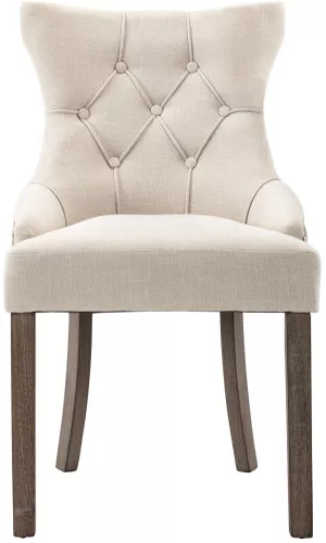 Scaune De Sufragerie 4 Buc. Bej Material Textil