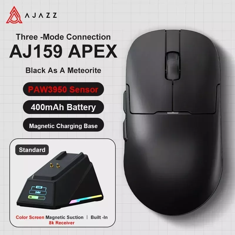 ATTACK SHARK X AJAZZ 4000Hz Dongle Wireless Per Mouse Da Gioco AJ139PRO, Ricevitore Mouse Wireless, Frequenza Di Polling 4000Hz, Aumenta Precisione Di