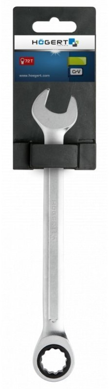 Cheie combinata Hogert cu clichet otel CrV 20 mm 72 T