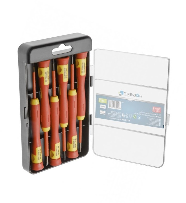 Set de 6 surubelnite Hogert de precizie izolate 1000 V CrMo