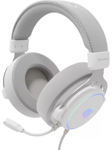 Casti cu microfon Genesis Neon 764 USB White