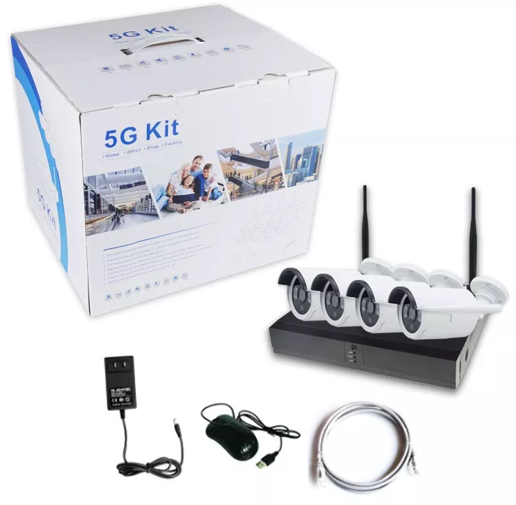 Kit Supraveghere Nvr + 4 Camere Wireless 2mp Smart Gadget Ip Hd Wifi