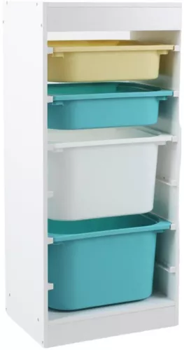 Mobilier camera copii Raft copii depozitare cu 4 cosuri U-Grow - domo.ro