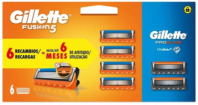 Set Rezerve lama de ras Gillette FUSION 5 + PROGLIDE 6 buc