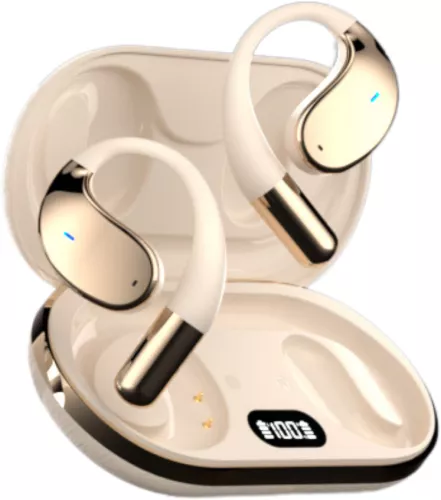 Casti Ai Casti wireless open-ear traducere AI in timp real 144 limbi afisaj digital