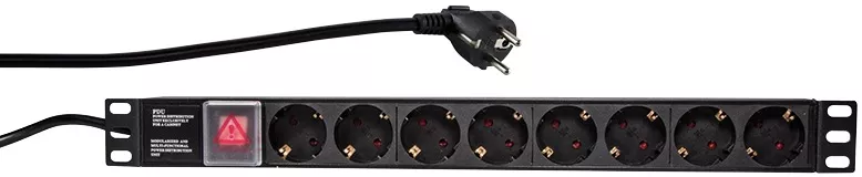 PDU LOGILINK 1U pt. rack 19 inch 8 prize Schuko intrare Schuko max 16 A ...