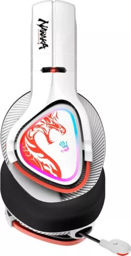 Casti Gaming A4TECH Bloody MR720 Naraka RGB Bluetooth + USB Alb