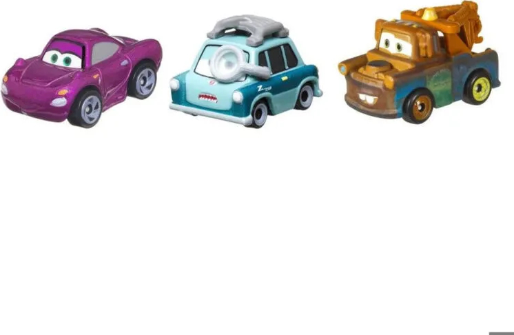 Set 3 masinute metal mini diecast Disney Cars 3 Bucsa Profesor Z