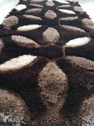 Covor Modern Cu Fir Lung Domino 80x150 Cm Polipropilena Tip Flori Cod 5967 T4 5967