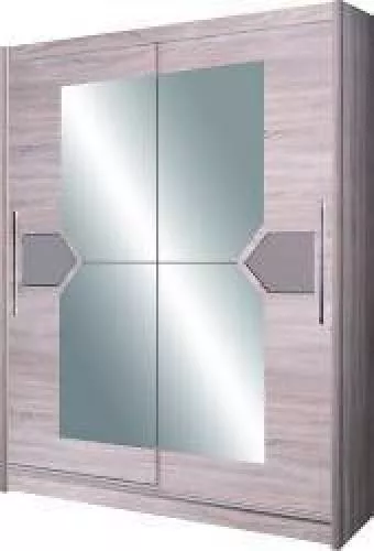 Dulap Cu Usi Glisante Si Oglinda Cb 150 X 216 X 58 Cm Cappucino D 04 15 D04 15